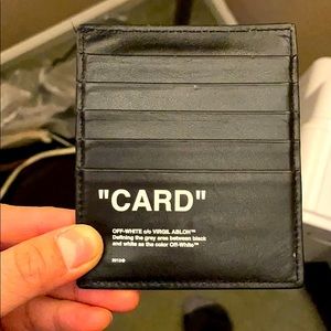 Off White Card Holder
